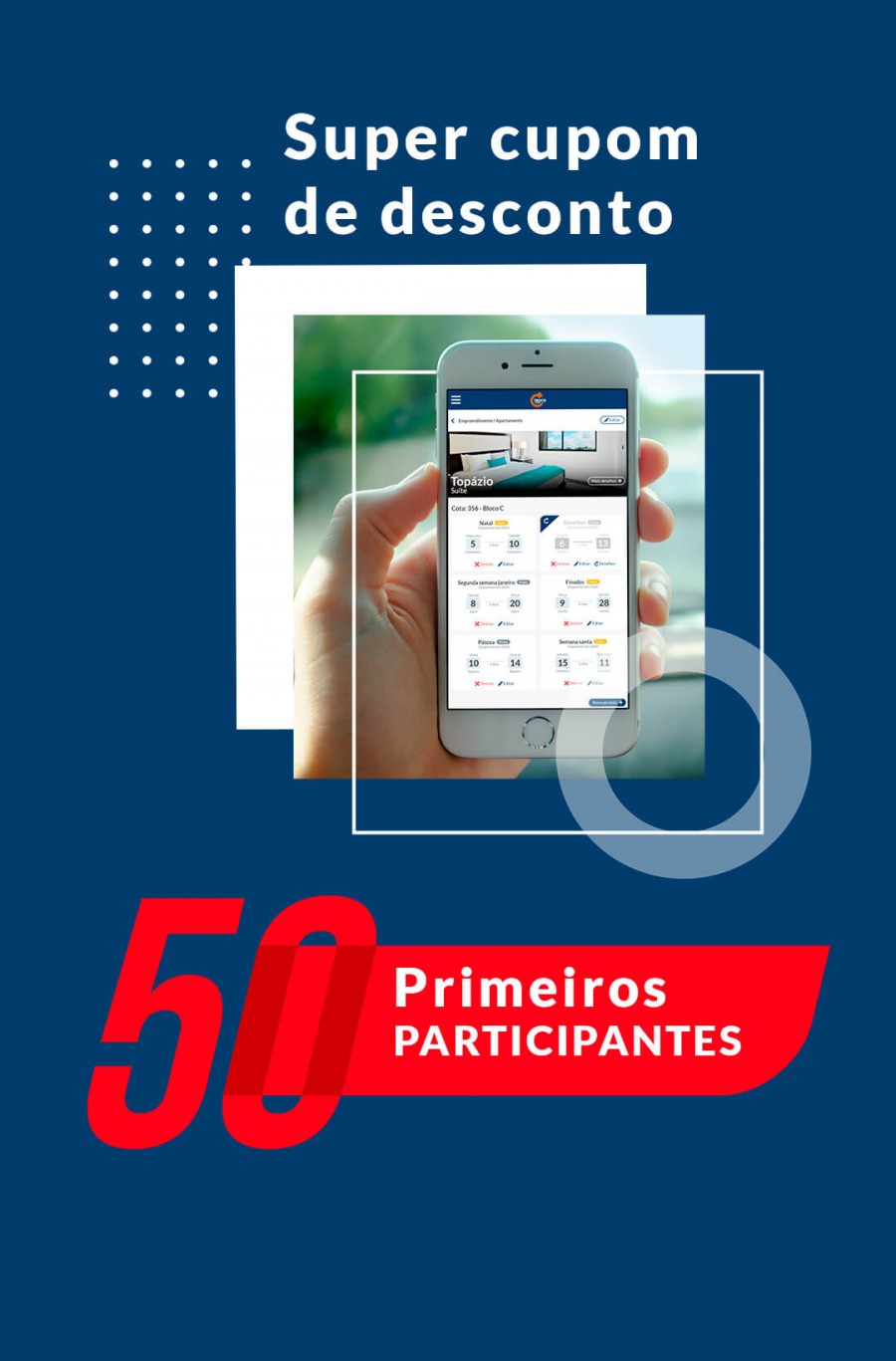 Lançamento do Troca Datas com um super cupom de desconto para os primeiros 50 participantes